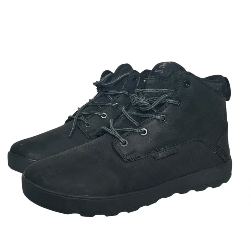 Kamik Men’s Spencer Mid DriDefense Waterproof Black Winter Boots Size 10
